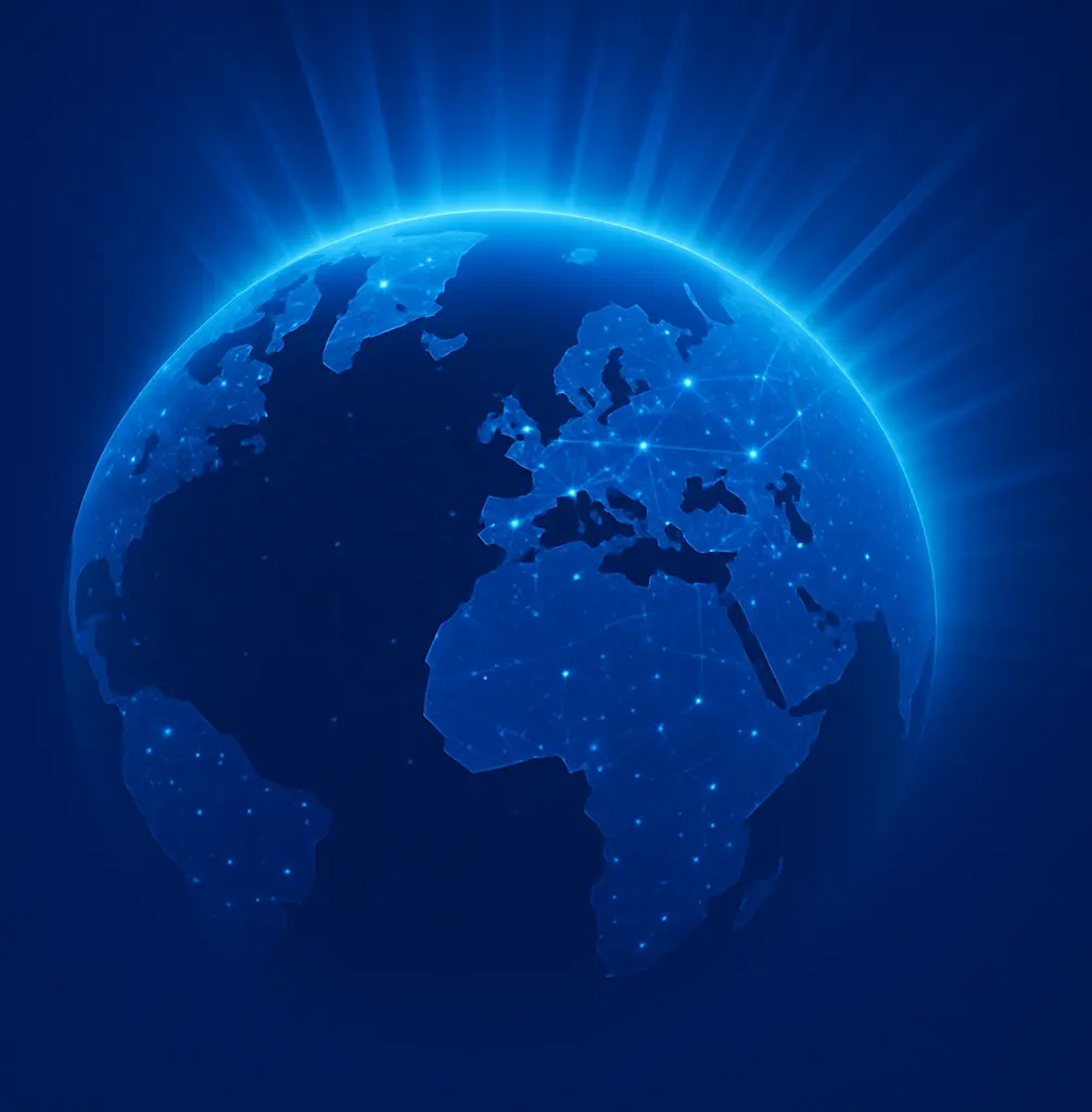 Planet Earth Glowing